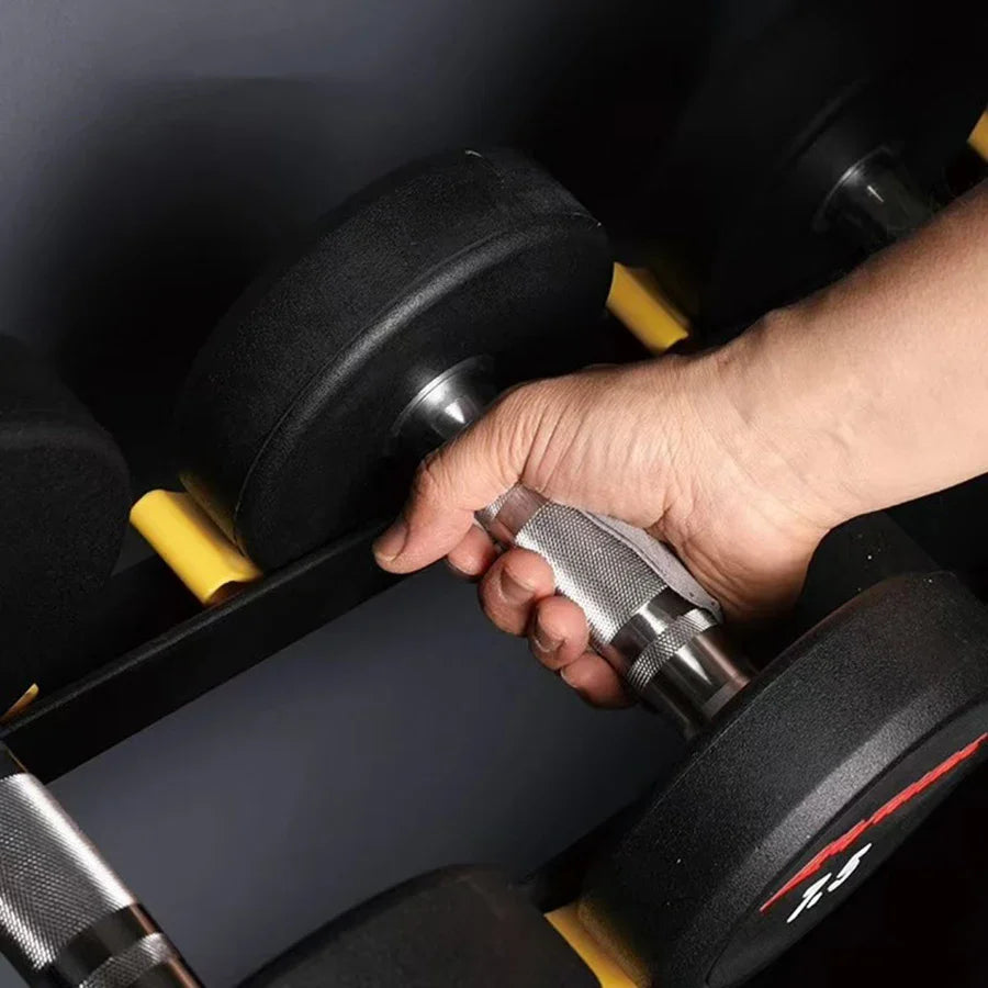 Green Anti-Slip Workout Grips, Ergonomic Workout Gloves, Weight Lifting Grips, for Men and Women, Silicone Gym Grips Pads, Soft, Palm Protection, Suitable for Various Fitness Training