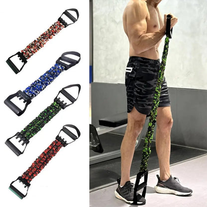 2025 New 3-Hole Resistance Stretcher,Adjustable 3-Way Resistance Band,Chest Expander Stretch Bands with Handles,Full Body Stretching & Strength Training(Green)