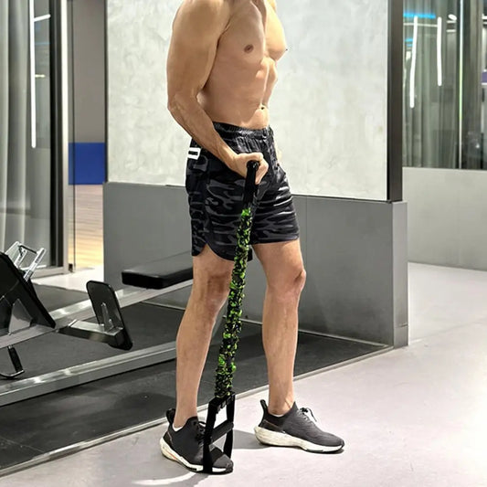 2025 New 3-Hole Resistance Stretcher,Adjustable 3-Way Resistance Band,Chest Expander Stretch Bands with Handles,Full Body Stretching & Strength Training(Green)