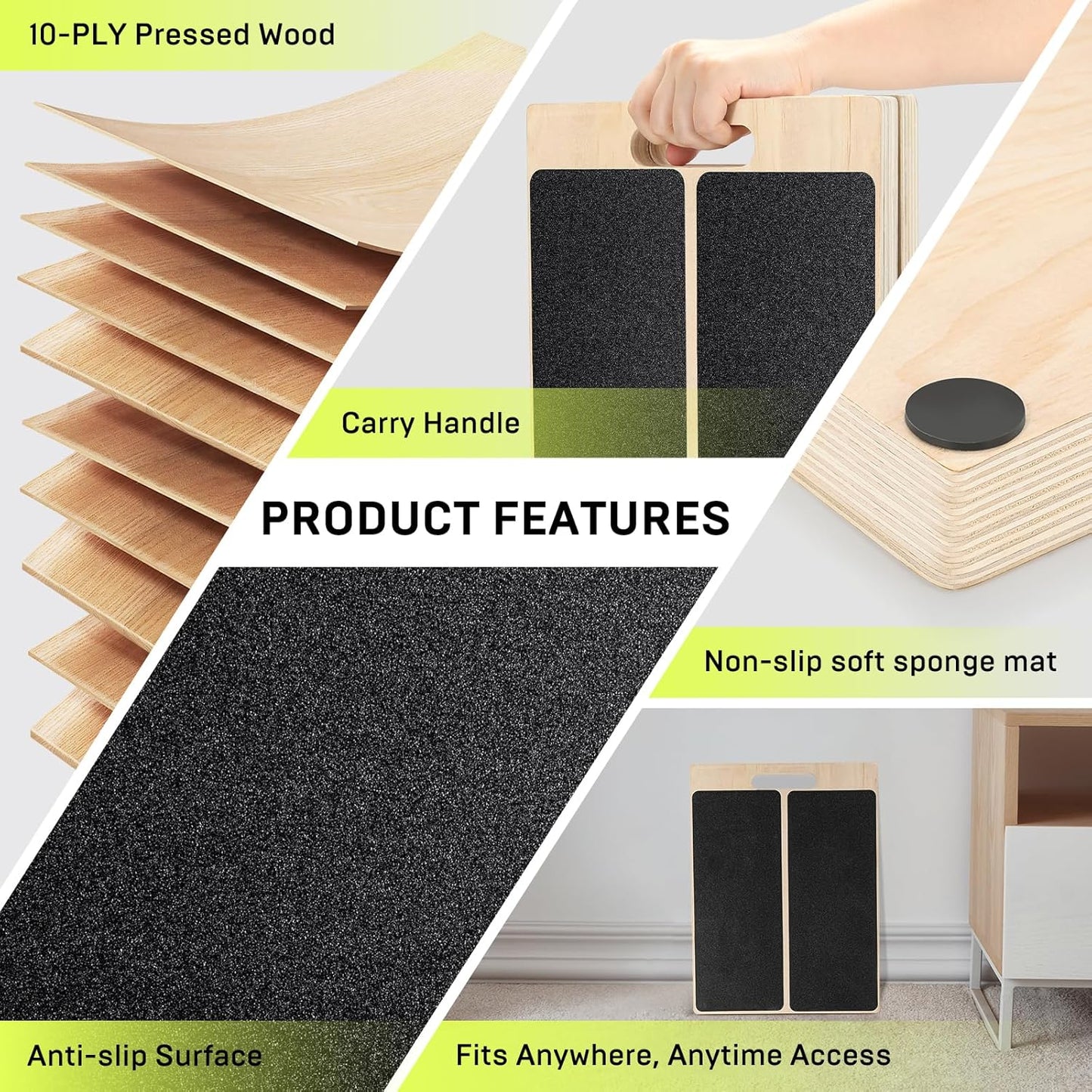 3Rd Gen Adjustable Slant Board for Calf Stretching & Squat Wedge – Non-Slip Physical Therapy Equipment, Portable Rehab Stretching Board for Flexibility, Recovery & Strength Training