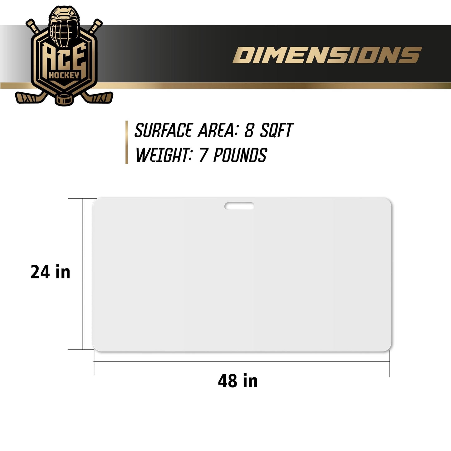 Shooting Pad 24X48 Inch Shoot like on Real Ice Practice Shooting Stickhandling Passing Skills on 8 Sqft Convenient off Ice Training Easy to Carry Synthetic Ice Mat