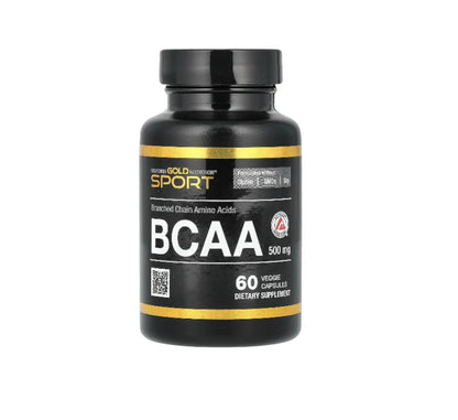 California Gold Nutrition BCAA, Ajipure® Branched Chain Amino Acids 2:1:1 with L-Leucine, L-Isoleucine, and L-Valine, 500 Mg, 60 Veggie Capsules