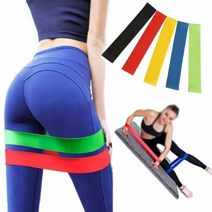 Resistance Bands, Set of 5 TPE Elastic Workout Bands Exercise Loop for Working Out Gym Strength Training Yoga Pilates