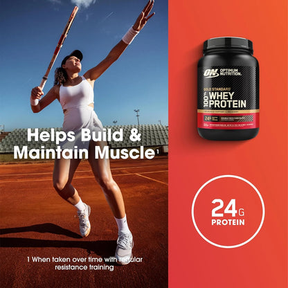 Optimum Nutrition Gold Standard 100% Whey Protein Powder, Double Rich Chocolate, 5 Pound