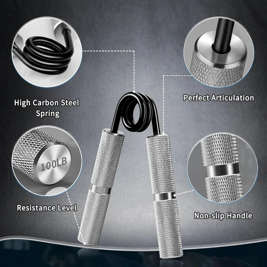 Grip Strength Trainer 4 Pack,50Lb-200Lb Hand Exerciser Gripper Forearm Finger Strengthener Non-Slip Suitable for Hand Rehabilitation Finger Strength Training, Muscle Building, Home Gym