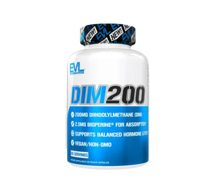 EVL Diindolylmethane Supplement for Men - Advanced DIM 200Mg with Dim plus Bioperine for Enhanced Absorption - Vegan Non-Gmo Hormone Balance Supplement for Enhanced Energy Mood and Performance
